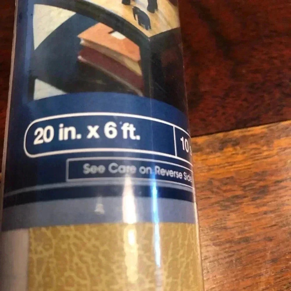 2 Duck Brand 228915 Peel N' Stick Faux Leather Adhesive Shelf Table Liner 20”x 6 - Picture 9 of 11